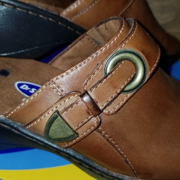 Dr.Scholls Bree Leather Clogs New in Box Brown 7 - Picture 7 of 8